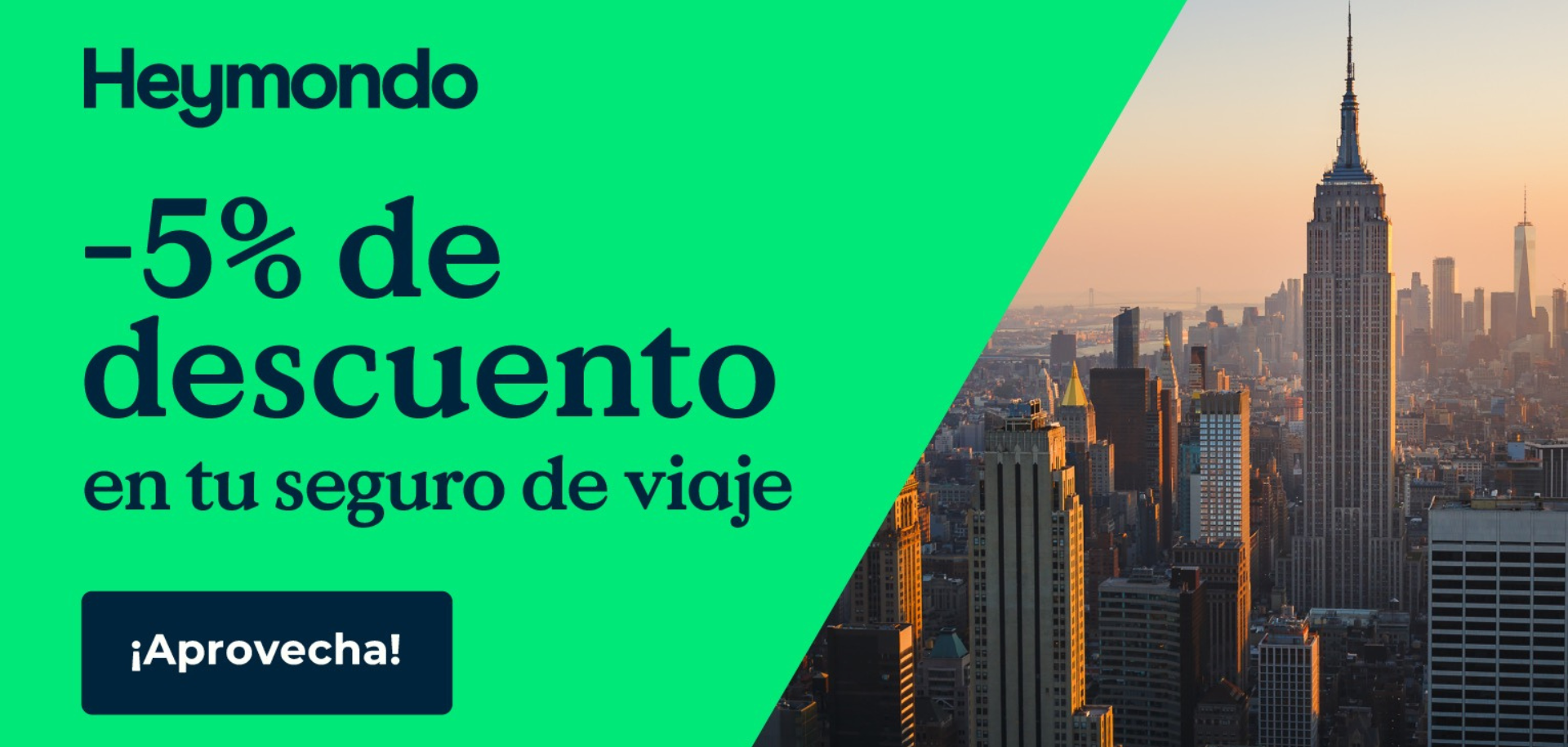 seguro de viaje heymondo 5%dto.
